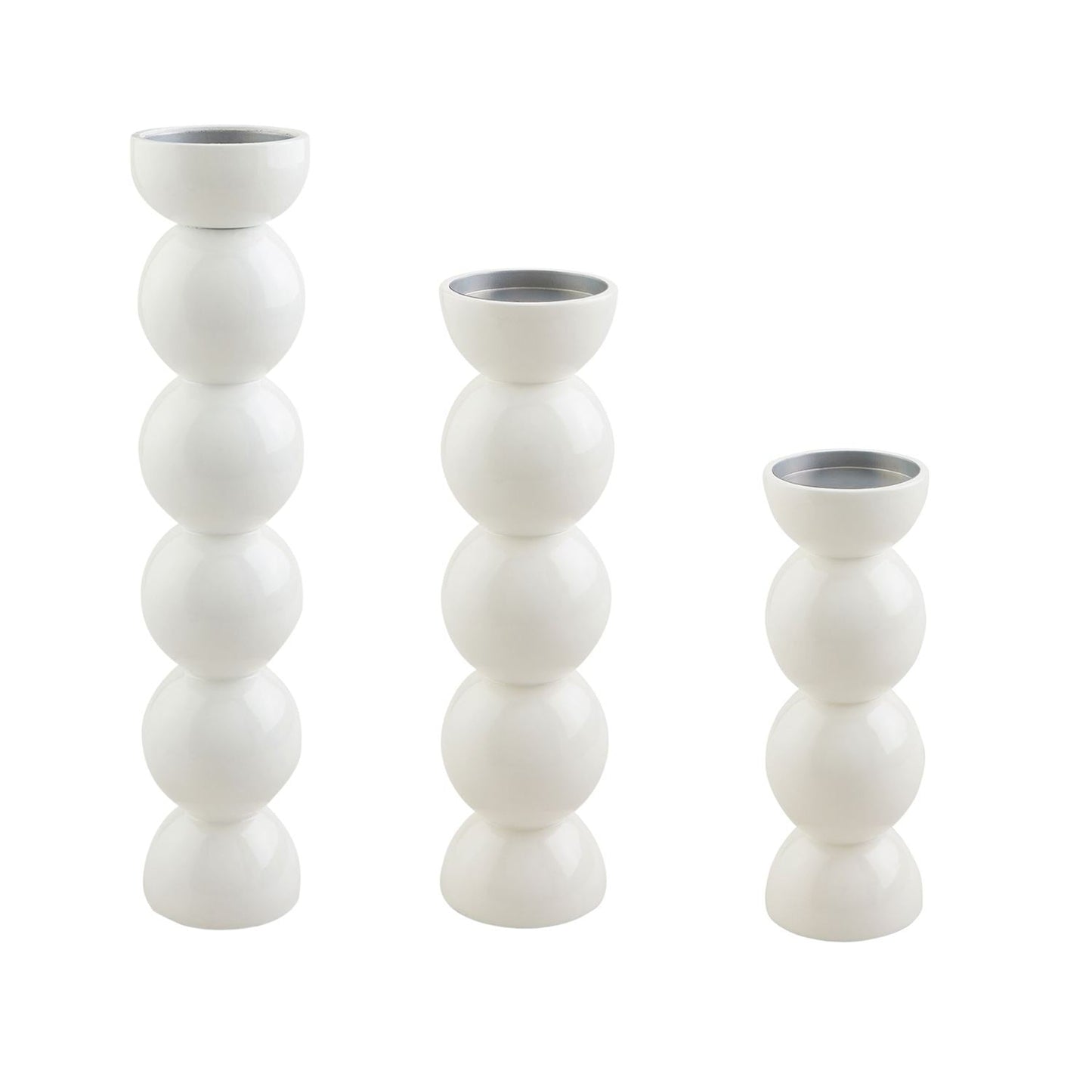 White Lacquer Candlesticks
