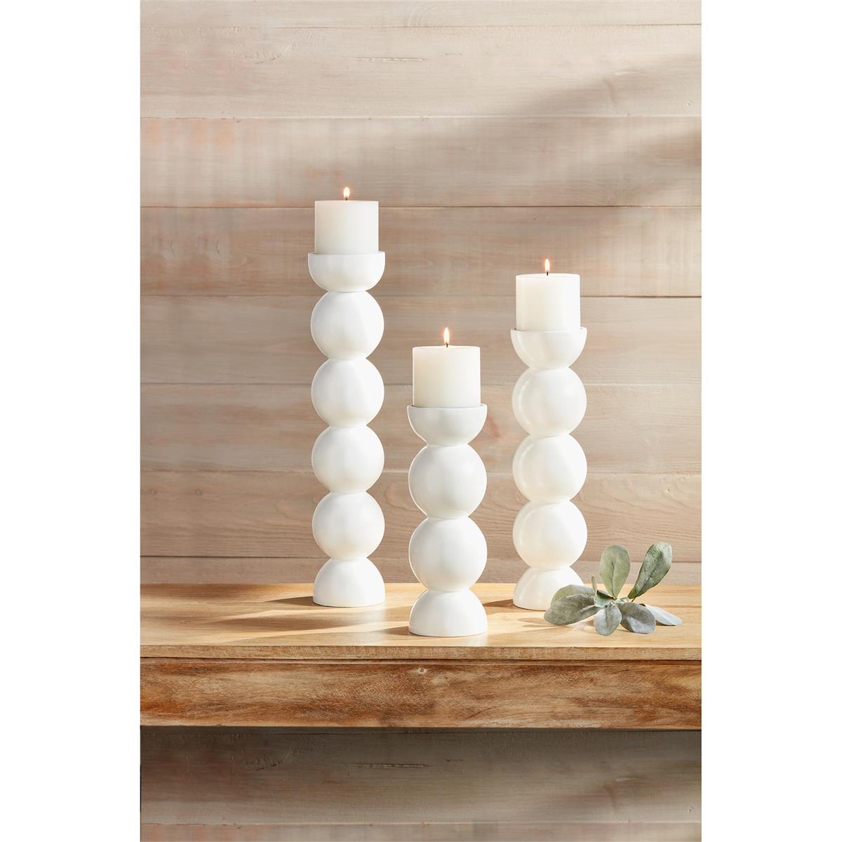 White Lacquer Candlesticks