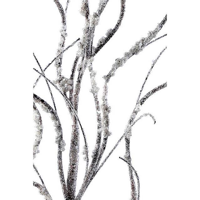 Frosted Curly Twig Spray