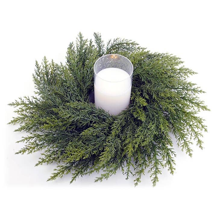 Artificial Pine Wreath/Candle Ring
