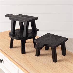 Mini Wood Risers, Black
