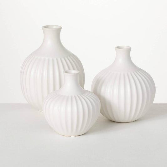 Ribbed Vase