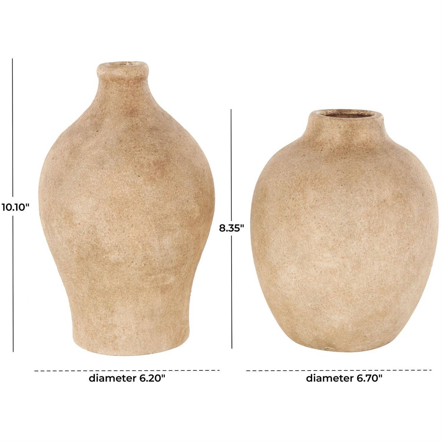Ceramic Vase w/Antiqued Copper Finish