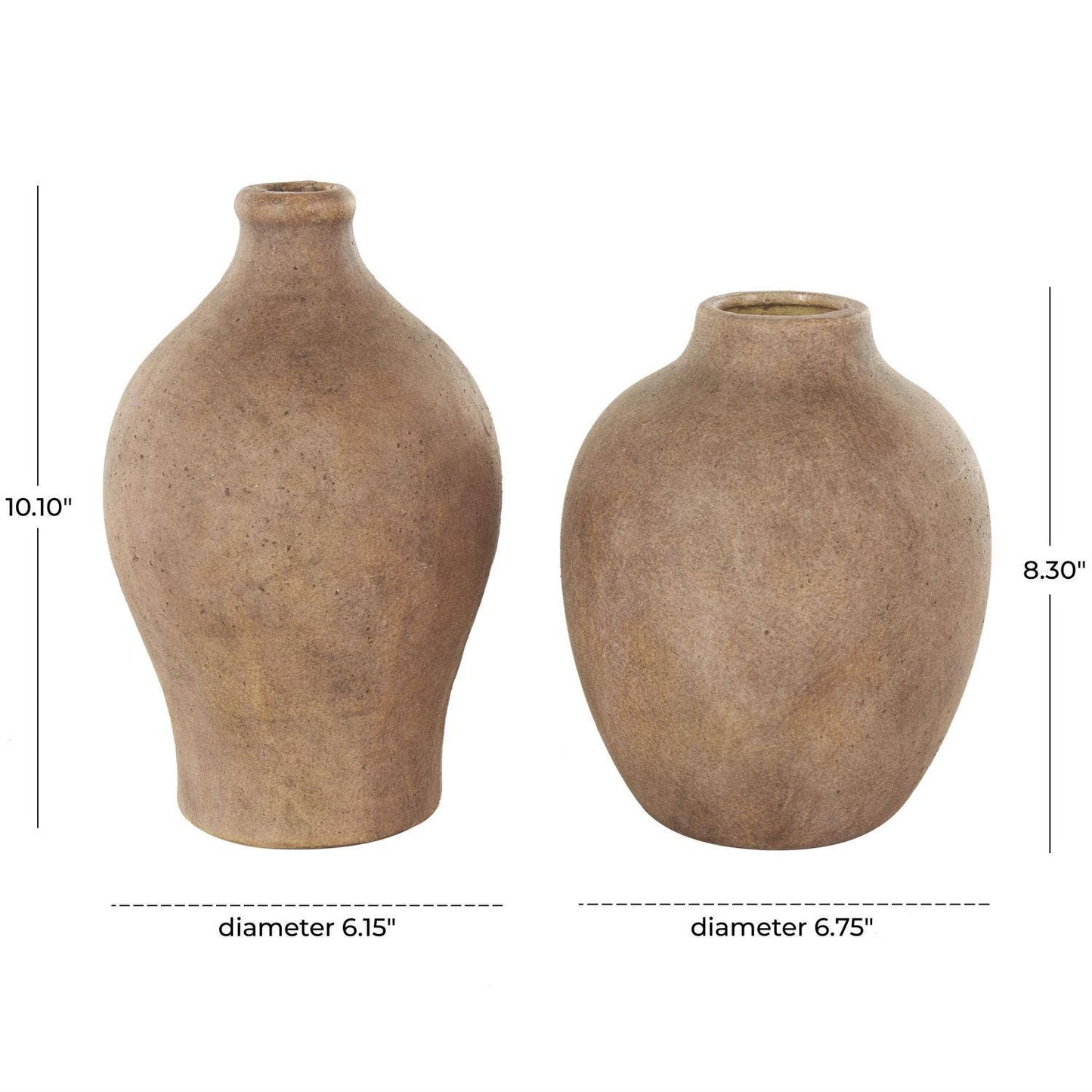 Ceramic Vase w/Antiqued Copper Finish