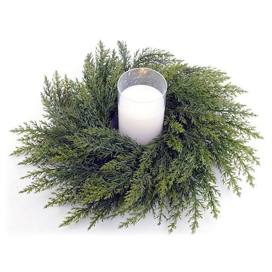 Artificial Pine Wreath/Candle Ring