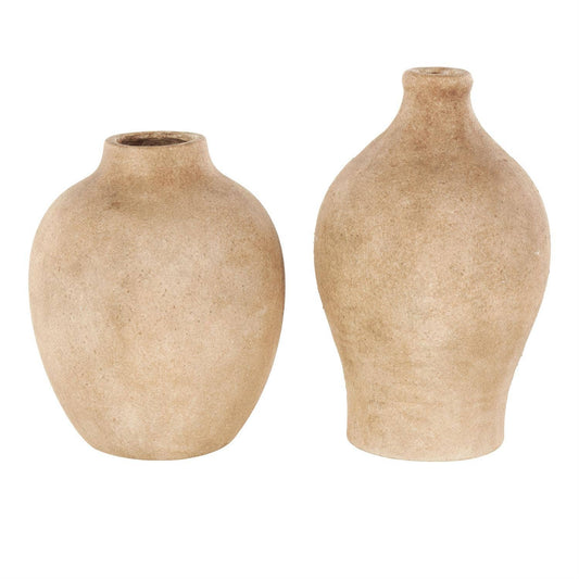 Ceramic Vase w/Antiqued Copper Finish